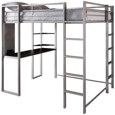 China Modern Furniture Factory Easy To Install Large Size Metal Double Attic Bed for sale