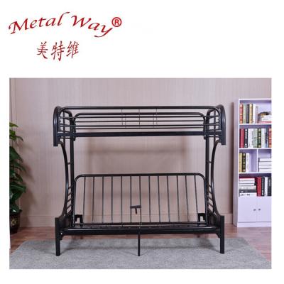 China Latest Design Modern Furniture Adult Dorm Double Deck Metal Bed for sale