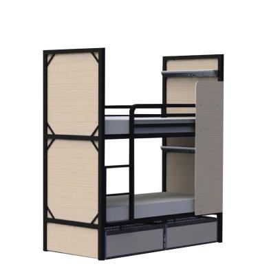 China modern school metal hotel adult bunk bed for bedroom boarding bunk bed for sale