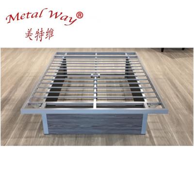 China 16 Inch Full Size Queen King Size Wooden Color Modern Simple Bed Frame 5 Star Hotel Bed for sale