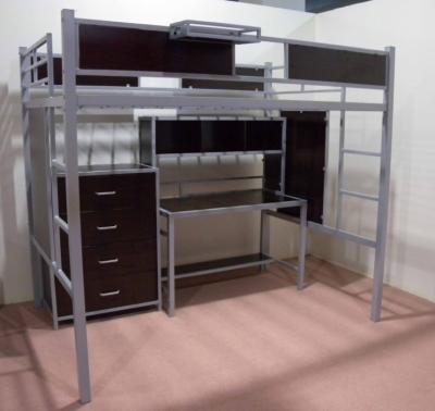 China Modern Dorm Furniture Metal College Loft Bunk Bed for sale