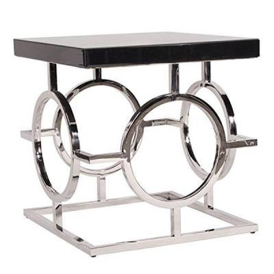 China Modern European Style Stainless Steel Corner Table Side End Sofa Metal Base Table for sale