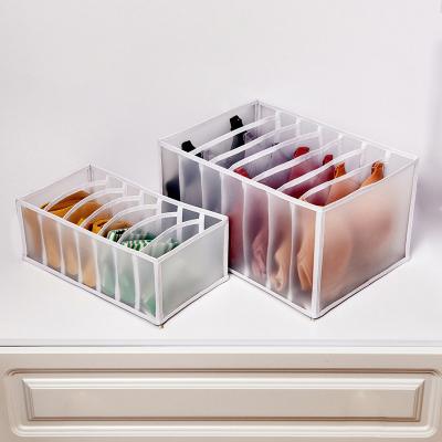 China Clothing Drawer Jeans Storage Box Folding Sundries Storage Boxes Folding Divider Box Nylon Washable Grenadine for sale