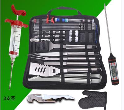 China Wholesale Easily Cleaned Stainless Steel 3pcs 6pcs 9pcs 12pcs BBQ Tool Kit Kit Accessories, 5 in 1 Multifunctional BBQ Grill Tool Kit Supplier for sale