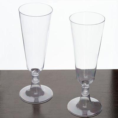 China Disposable plastic wine glass champagne glass for sale