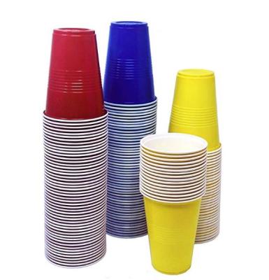 China Disposable 16oz Red Color Party Disposable Plastic Cup for sale