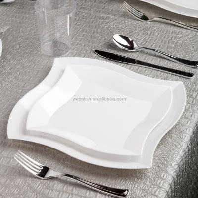 China Disposable Part Sets Plastic Dinner And Salad Dessert Dishes , Silver Cutlery Sets , Cups for sale