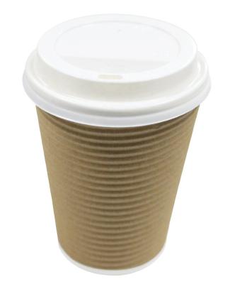 China Disposable Coffee Tea Ripple Wall Cup And Insulated Hot Paper Cups With Lids Travel Take Out Coffee Mug for sale