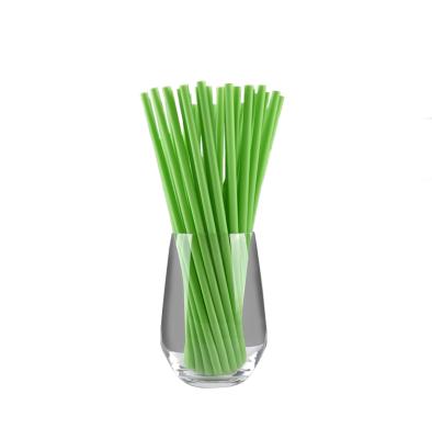 China Disposable 100% Compostable Plant Based Party Events Green PLA Cornstarch Disposable Drinking Straw for sale