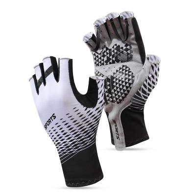 China Striped Sports Driving Breathable Half Finger Sun Protection Non-slip Sweat-absorbent Bicycle Frontier Gloves for sale