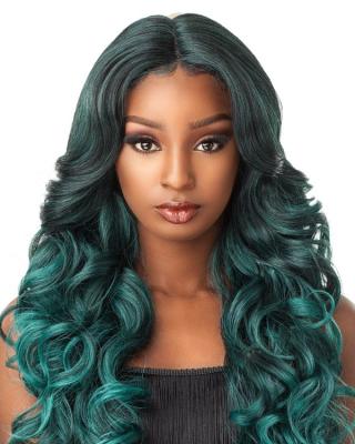 China Water wave fashion European and American main cover wig style wig head cover water ripple curly long wig for sale