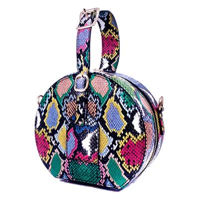 China Lady Women's Messenger Small Round Handbag Place Bag Tide Lock Buckle Elegance Printed Handbag for sale