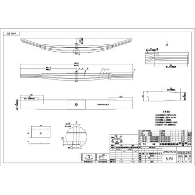 China Various ALLOY Factory Manufacture Semi Trailer Parabolic Leaf Spring Mechanical Parabolic Leaf Spring Fittings for sale