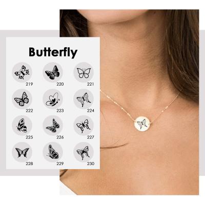 China TRENDY Promotional Gift Butterfly Necklace Gold Plated Stainless Steel Jewelry Accessories for sale