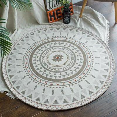 China Amazon Digital Printed Carpet Washable Hot Selling Circular Area Rugs For Living Room for sale