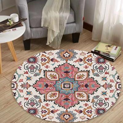 China Wholesale Washable Carpet Manufacturers China Round Rug Cover 3d Digital Printed for sale