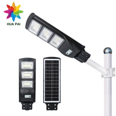 China High Brightness Ip65 Outdoor Waterproof 30w 60w 90w 120w Garden HUAPAI All In One Solar LED Street Light for sale