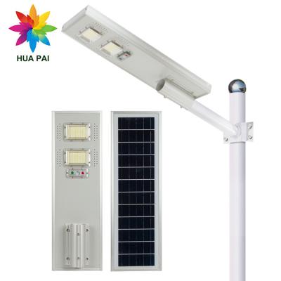 China Roadside IP65 100 200 300 400 Wholesale HUAPAI New Residential Garden Modem Waterproof 500W Solar Street LED Lamp for sale