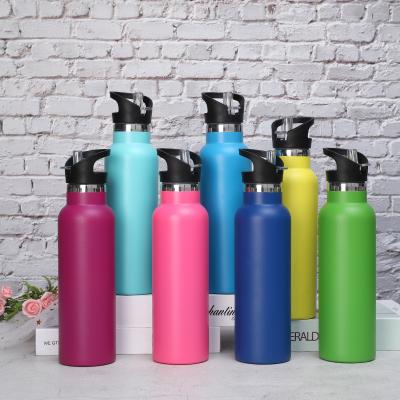 China Sustainable Hot Selling 18/8 Stainless Steel Sports Water Bottle 750ml Insulated Narrow Mouth Flask for sale