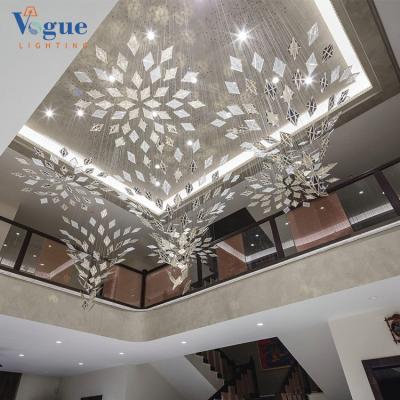 China Modern Factory Customized Restaurant Handmade Glass Indoor Hotel Nordic Modern Hanging Chandelier for sale