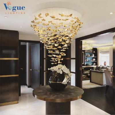 China Wholesale Customized Modern Hotel Lobby Minimalist Indoor Ceiling Hanging Chandelier Luxury Modern Light for sale