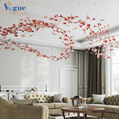 China New luxury modern hotel living room flower interior decoration hanging chandelier customized by modern design for sale