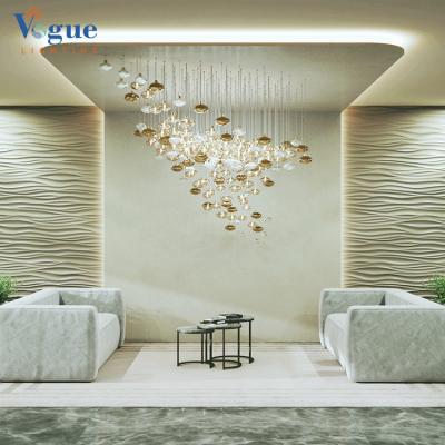 China Customized Modern Restaurant Indoor Hotel Pendant Light Ceiling Hanging Decoration Luxury Modern Chandelier for sale