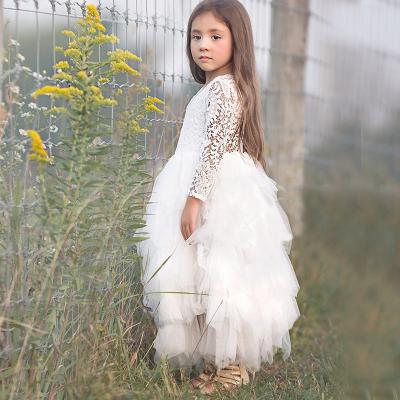 China Breathable High Quality White Lace Baby Girls Dresses Wedding Party Dress for sale