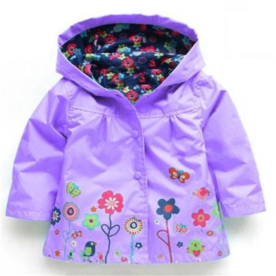 China Bachelorette Raincoat Clothes Most Popular Flower Printed Girls Rain Jacket Kids Light Windproof Rain Coat Beautiful Girls for sale