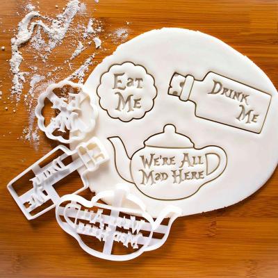 China Sustainable 3PCS Cookie Cutters Molds Cookie Stamp Tools Pastry Bakery Tools Cookie Mold for sale