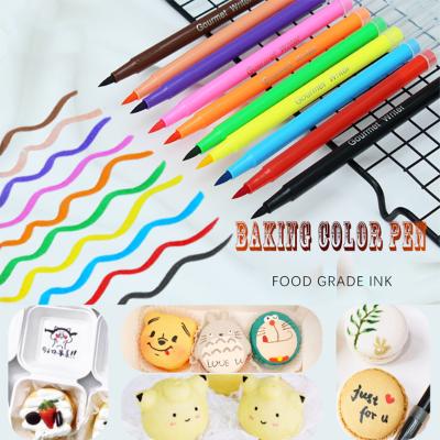 China Hot Selling Birthday Cake Cake Making Printed Pen Edible Marker Pen Cake Decorating Food Pens for sale