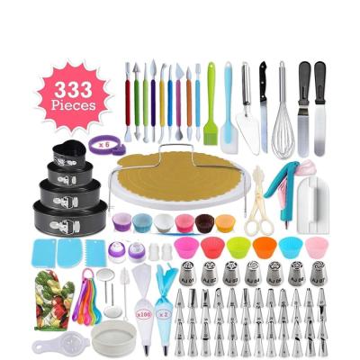 China Sustainable Complete 333pcs Cake Baking Rack Tools Cake Decorating Consumables Lot Set for sale