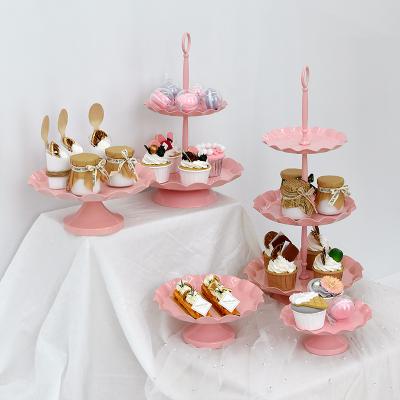 China Viable Wholesale Baking Party Supplies Cake Tools 3 Tier Cake Table Wedding Dessert Cake Stand Wedding for sale