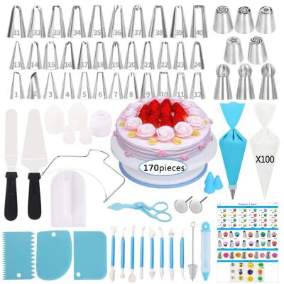 China Stocked 107 Pcs Baking Tools Cake Decorating Supplies Kit Cupcake Cake Decorating Icing Piping Nozzles Set for sale