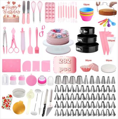 China Workable 282 Pcs Set Russian Icing Piping Piping Nozzles Cake Baking Tools Cake Decorating Supplies Tools for sale