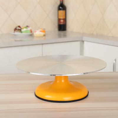 China DIY Cake Turntable Aluminum Alloy Cake Stand Sustainable Baking Decoration Plastic Baking Tools Cake Rotating Stand for sale