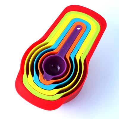 China Viable Hot Selling Colorful Measuring Tools 6pcs Silicone Measuring Cup Set Milk Powder Measuring Cup Baking Supplies for sale