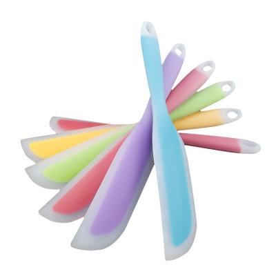 China High Quality Viable Food Grade Design Silicone Makeup Custom Folding Spatula for sale