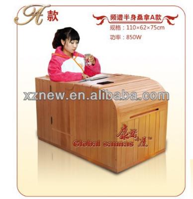 China Half Bath Wooden Barrel Computer Control Panel Foot Body Sauna KN-008A for sale