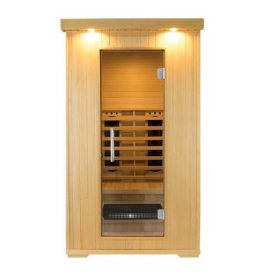 China Computer Control Panel Traditional Style Indoor Wooden Infrared Steam Sauna Dry Room KN-002A-1 for sale