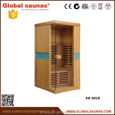 China Computer Control Panel 1 Person Sauna Rooms Outdoor Far Infrared Residential Steam Sauna for sale