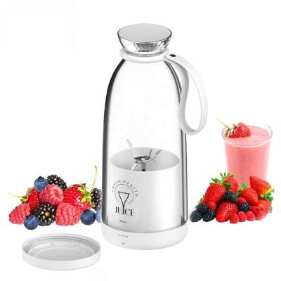 China New 500ML Usb Portable Juice Mixer Mini Cup Bottle Juicer Blender Outdoor Rechargeable Personal Cordless Electric Fruit Orange Blender for sale