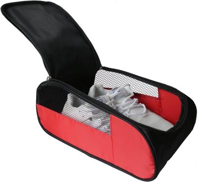 China Travel Use Portable Custom Reusable Foldable Sports Soccer Shoe Running Bag With Logo Printing for sale