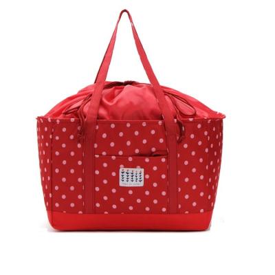 China Eco-Friendly Insulated Reusable Drawstring Lunch Bag Sling Shoulder Lunch Cooler Tote Travel Picnic Drawstring Bento Bag for sale