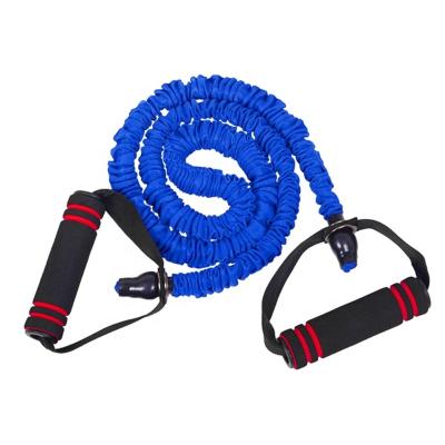 China Fitness Center Hot Selling 11pcs Top Grade Latex Nylon Foam Handles Resistance Band Set With High Quality for sale