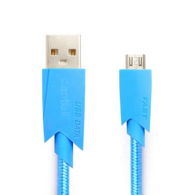 China MP3/MP4 player cantell factory 1m 1.5m mic usb cable braided usb cable Android fast charging usb cable for sale