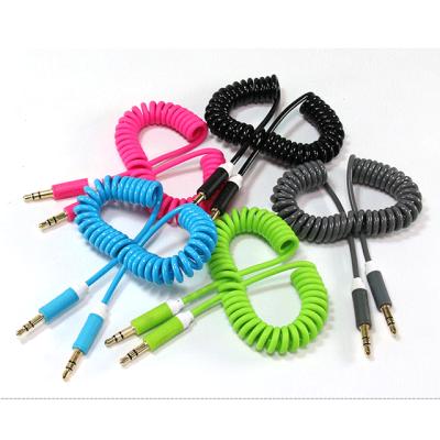 China The speaker cantell spiral audio stereo aux auxiliary cord. 3.5mm cable for sale