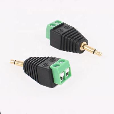 China TS mono aux. Game Player DIY 3.5mm Male Jack To 2pin Screw TB Connector Mono Solderless 3.5mm Adapter for sale