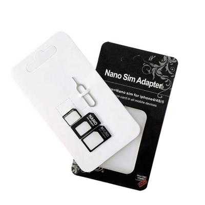 China 4 in 1 SIM Card Micro Sim Adapters nano SIM Card Adapter Eject Pin standard for mobile phones CA-4C2 for sale