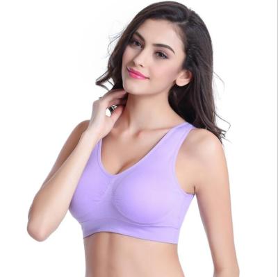 China New Breathable Comfortable Seamless Sports Bra Running Yoga Gym Crop Top, Women Sports Yoga Bra Fitness Sports Tank Top Bra for sale